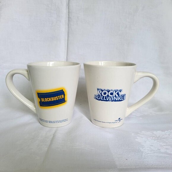 Pair of Blockbuster Rocky and Bullwinkle mugs - Picture 2 of 6